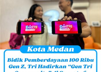 Bidik Pemberdayaan 100 Ribu Gen Z, Tri Hadirkan “Gen Tri Community” di Sumatera