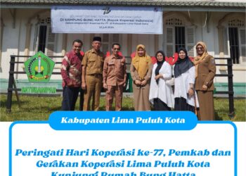 Peringati Hari Koperasi ke-77, Pemkab dan Gerakan Koperasi Lima Puluh Kota Kunjungi Rumah Bung Hatta