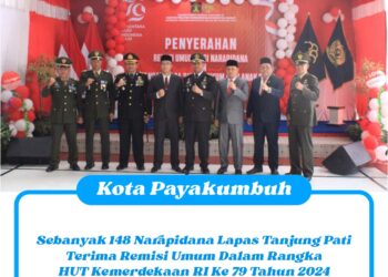 Sebanyak 148 Narapidana Lapas Tanjung Pati Terima Remisi Umum Dalam Rangka HUT Kemerdekaan RI Ke 79 Tahun 2024