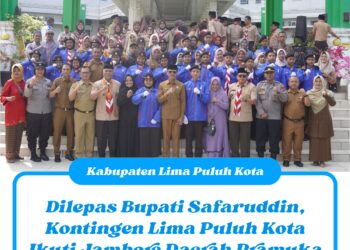 Dilepas Bupati Safaruddin, Kontingen Lima Puluh Kota Ikuti Jambore Daerah Pramuka