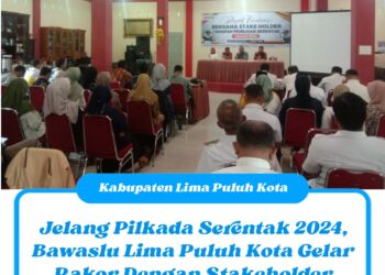 Jelang Pilkada Serentak 2024, Bawaslu Lima Puluh Kota Gelar Rakor Dengan Stakeholder