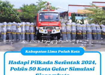 Hadapi Pilkada Serentak 2024, Polres 50 Kota Gelar Simulasi Sispamkota