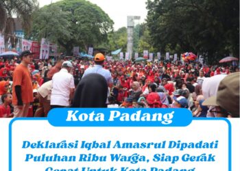 Deklarasi Iqbal Amasrul Dipadati Puluhan Ribu Warga, Siap Gerak Cepat Untuk Kota Padang