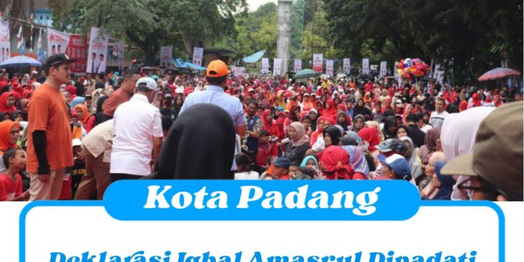 Deklarasi Iqbal Amasrul Dipadati Puluhan Ribu Warga, Siap Gerak Cepat Untuk Kota Padang