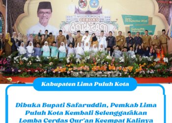 Dibuka Bupati Safaruddin, Pemkab Lima Puluh Kota Kembali Selenggarakan Lomba Cerdas Qur’an Keempat Kalinya