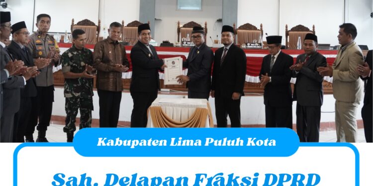 Sah, Delapan Fraksi DPRD Sepakat, APBD Perubahan Lima Puluh Kota 1,318 Triliyun