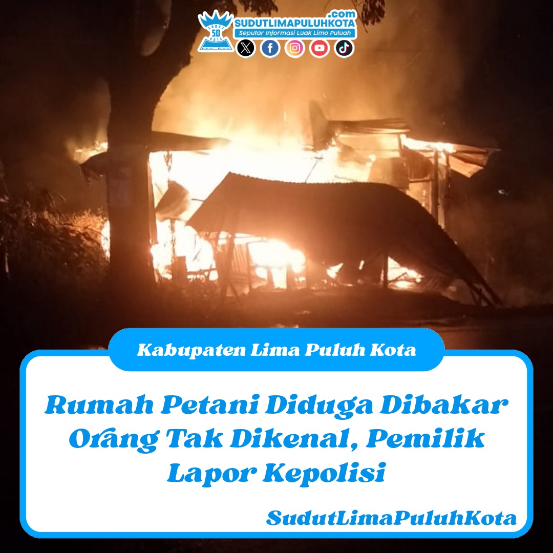 Rumah Petani Diduga Dibakar Orang Tak Dikenal, Pemilik Lapor Kepolisi