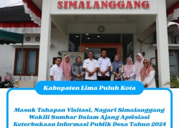 Masuk Tahapan Visitasi, Nagari Simalanggang Wakili Sumbar Dalam Ajang Apresiasi Keterbukaan Informasi Publik Desa Tahun 2024