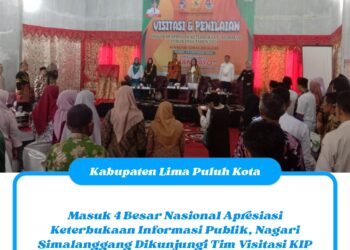 Masuk 4 Besar Nasional Apresiasi Keterbukaan Informasi Publik, Nagari Simalanggang Dikunjungi Tim Visitasi KIP