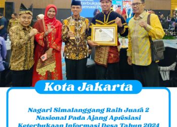 Nagari Simalanggang Raih Juara 2 Nasional Pada Ajang Apresiasi Keterbukaan Informasi Desa Tahun 2024