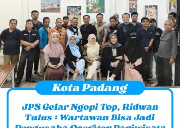 JPS Gelar Ngopi Top, Ridwan Tulus : Wartawan Bisa Jadi Pengusaha Operator Pariwisata