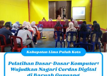 Pelatihan Dasar-Dasar Komputer Bersama Malakatech : Wujudkan Nagari Cerdas Digital di Baruah Gunuang