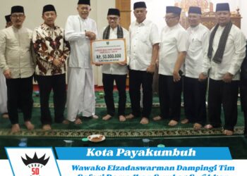 Wawako Elzadaswarman Dampingi Tim Safari Ramadhan Sumbar Serahkan Bantuan untuk Masjid Al Muttaqin