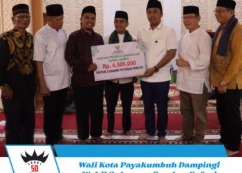 Wali Kota Payakumbuh Dampingi Wakil Gubernur Sumbar Safari Ramadhan di Masjid Muhsinin