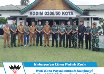 Wali Kota Payakumbuh Kunjungi Kodim 0306/50 Kota, Perkuat Sinergi untuk Keamanan dan Pembangunan