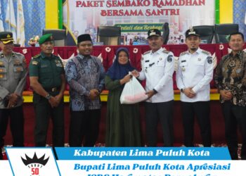 Bupati Lima Puluh Kota Apresiasi ICBS Harau atas Penyaluran Ribuan Paket Sembako