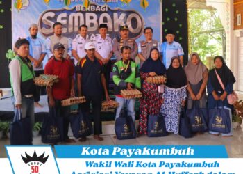 Wakil Wali Kota Payakumbuh Apresiasi Yayasan Al-Huffazh dalam Kegiatan Berbagi Sembako