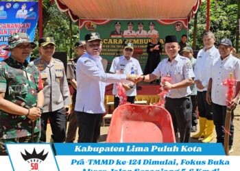 Pra-TMMD ke-124 Dimulai, Fokus Buka Akses Jalan Sepanjang 5,6 Km di Lima Puluh Kota