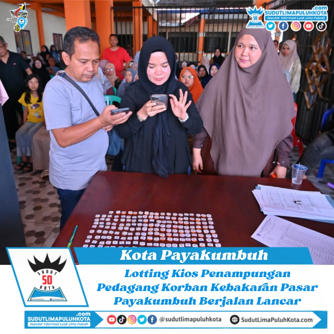 Lotting Kios Penampungan Pedagang Korban Kebakaran Pasar Payakumbuh Berjalan Lancar