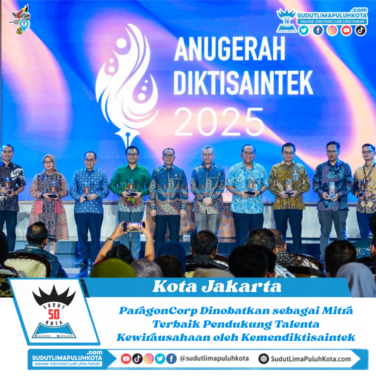 ParagonCorp Dinobatkan sebagai Mitra Terbaik Pendukung Talenta Kewirausahaan oleh Kemendiktisaintek