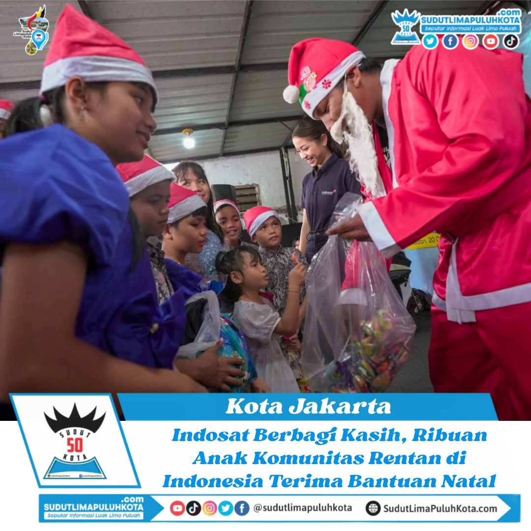 Indosat Berbagi Kasih, Ribuan Anak Komunitas Rentan di Indonesia Terima Bantuan Natal