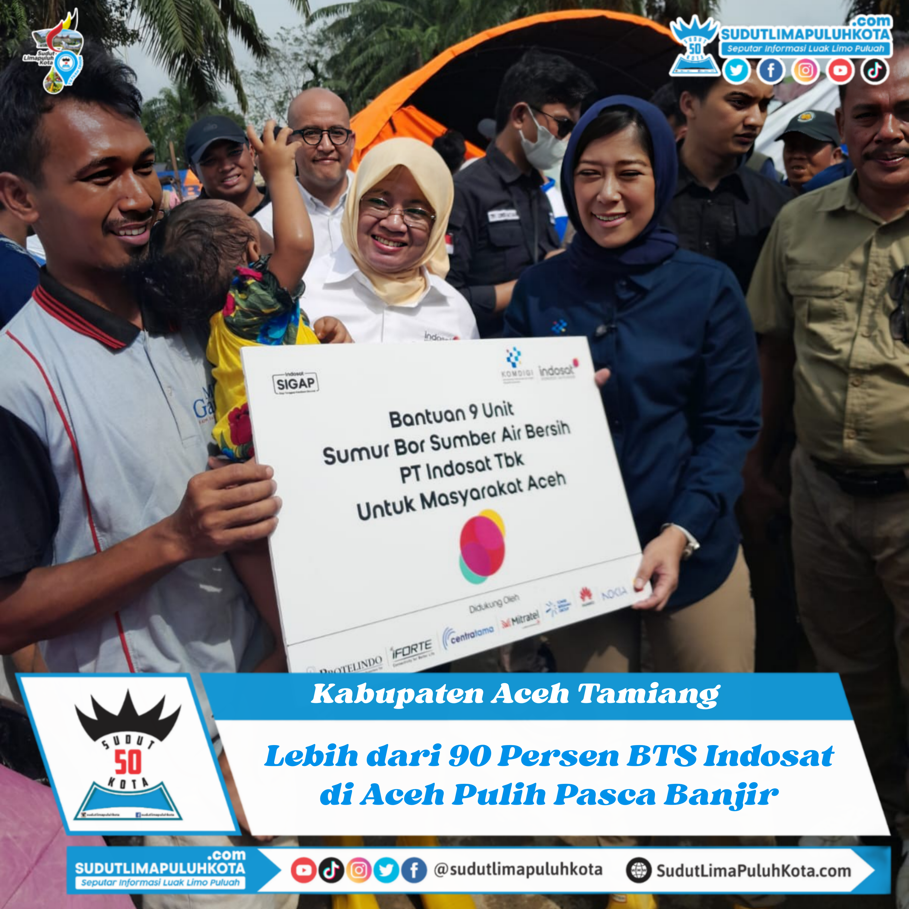 Lebih dari 90 Persen BTS Indosat di Aceh Pulih Pasca Banjir