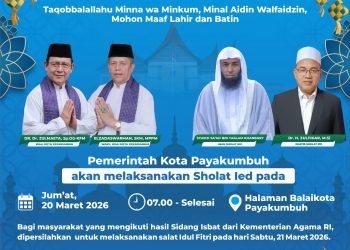 Pemko Payakumbuh Fasilitasi Shalat Idul Fitri 1447 H di Balai Kota, Imbau Masyarakat Jaga Toleransi