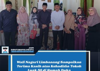 Wali Nagari Limbanang Sampaikan Terima Kasih atas Kehadiran Tokoh Luak 50 di Rumah Duka