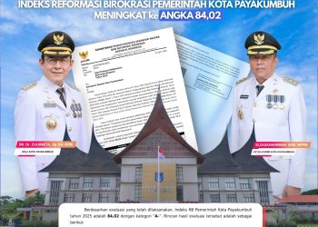 Indeks Reformasi Birokrasi Payakumbuh Naik Jadi 84,02, Raih Predikat A- dari KemenPAN-RB