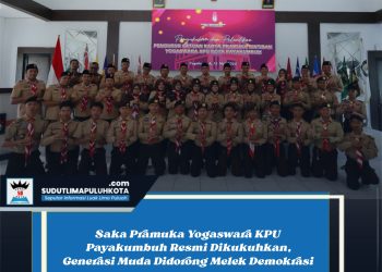 Saka Pramuka Yogaswara KPU Payakumbuh Resmi Dikukuhkan, Generasi Muda Didorong Melek Demokrasi