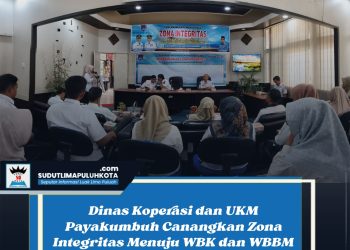 Dinas Koperasi dan UKM Payakumbuh Canangkan Zona Integritas Menuju WBK dan WBBM