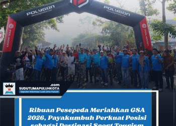 Ribuan Pesepeda Meriahkan GSA 2026, Payakumbuh Perkuat Posisi sebagai Destinasi Sport Tourism