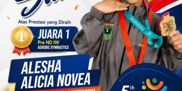 Wali Kota Payakumbuh Apresiasi Atlet Cilik Alesha Alicia Novea Raih Emas Gymnastics Indonesia Open 2026