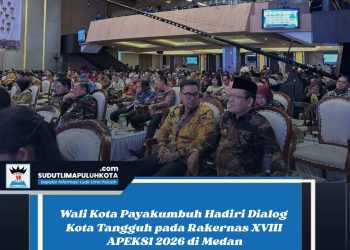 Wali Kota Payakumbuh Hadiri Dialog Kota Tangguh pada Rakernas XVIII APEKSI 2026 di Medan
