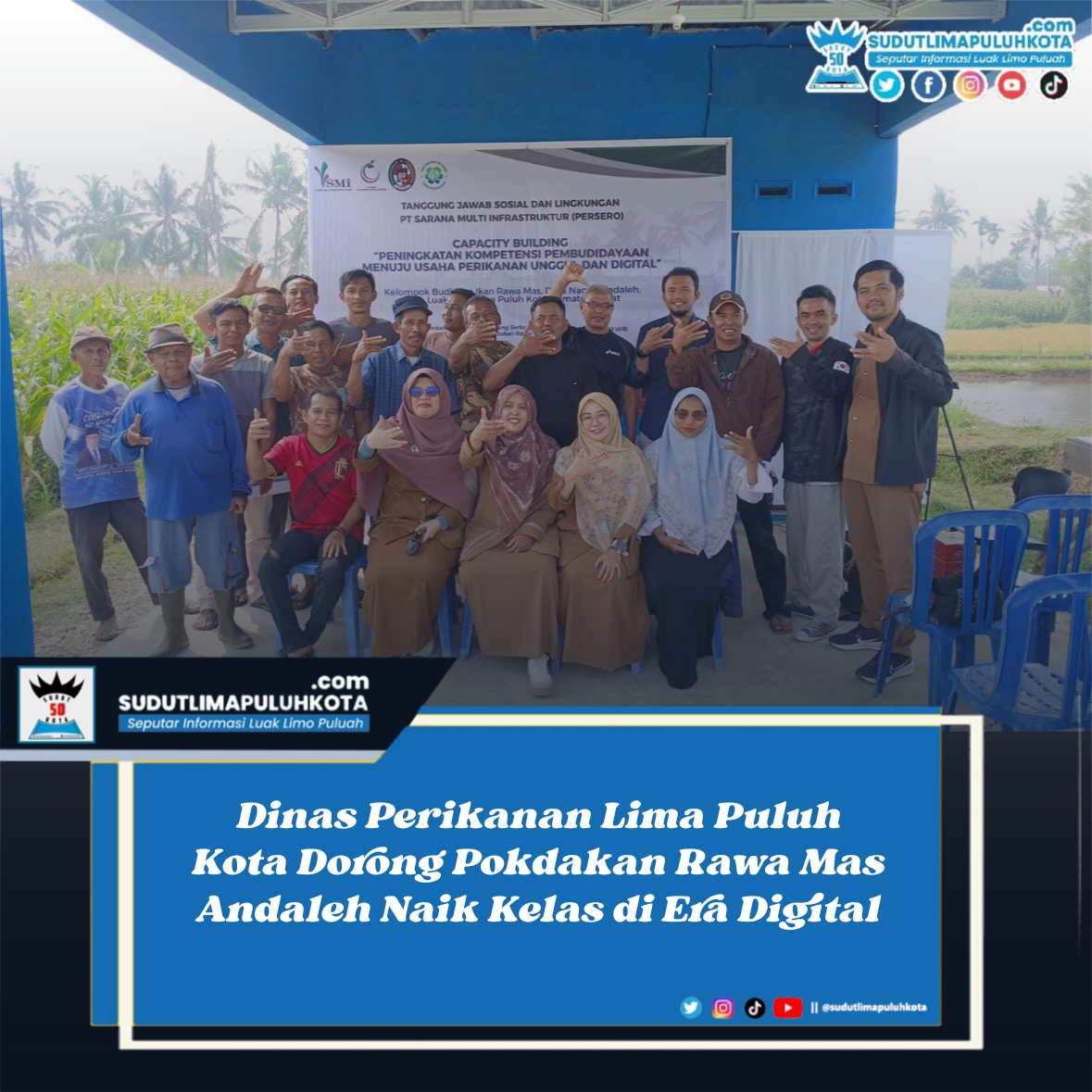 Dinas Perikanan Lima Puluh Kota Dorong Pokdakan Rawa Mas Andaleh Naik Kelas di Era Digital
