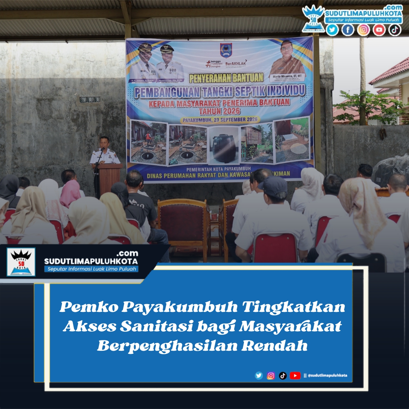Pemko Payakumbuh Tingkatkan Akses Sanitasi bagi Masyarakat Berpenghasilan Rendah