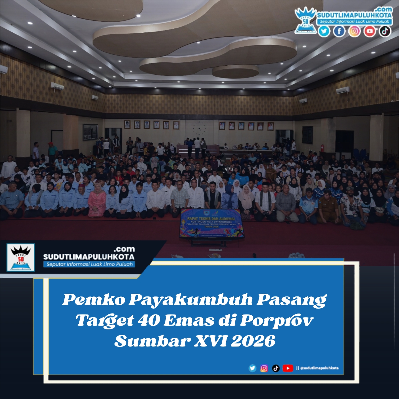 Pemko Payakumbuh Pasang Target 40 Emas di Porprov Sumbar XVI 2026