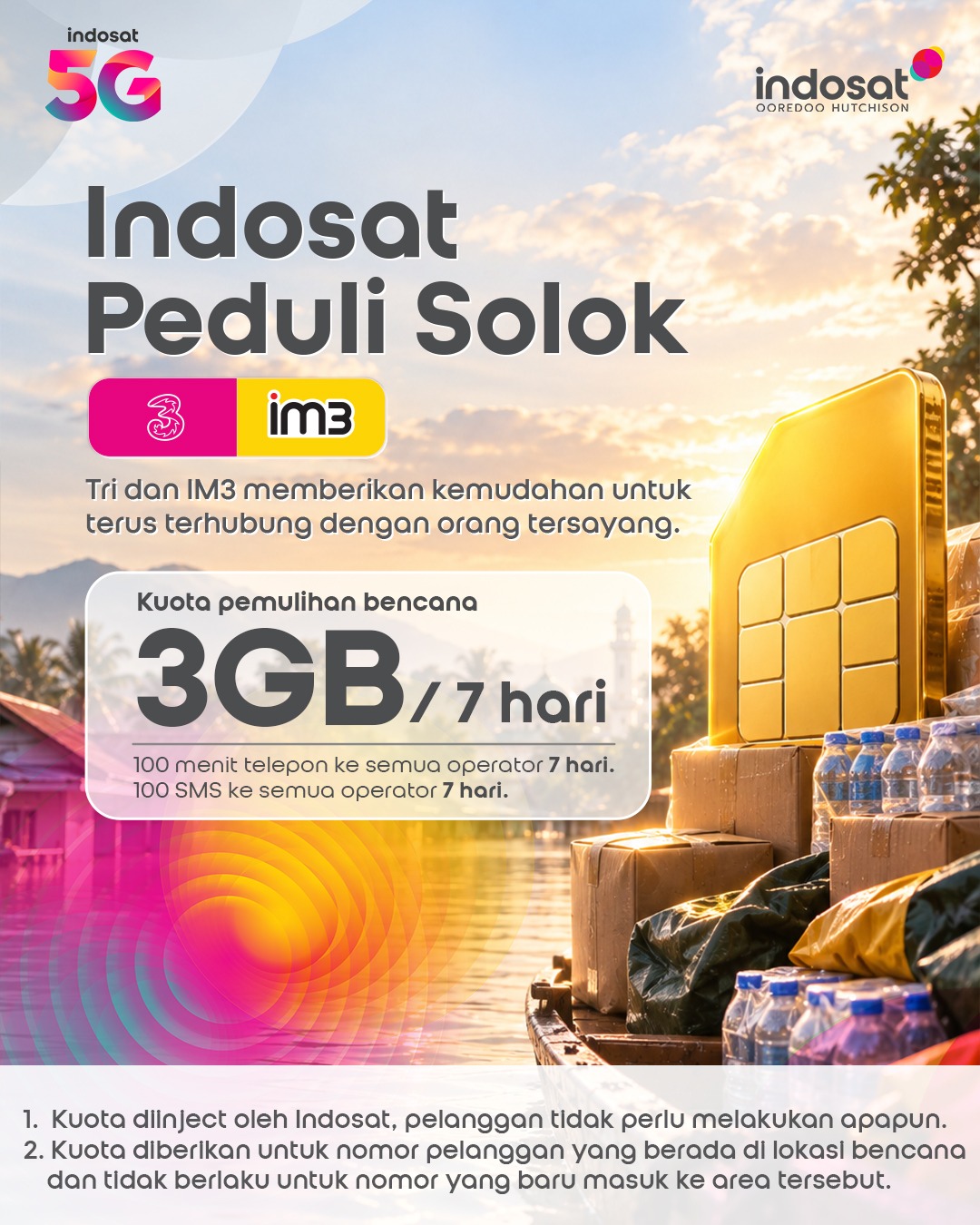 Dukung Pemulihan Pasca Bencana, Indosat SIGAP Hadir Bersama Warga Solok