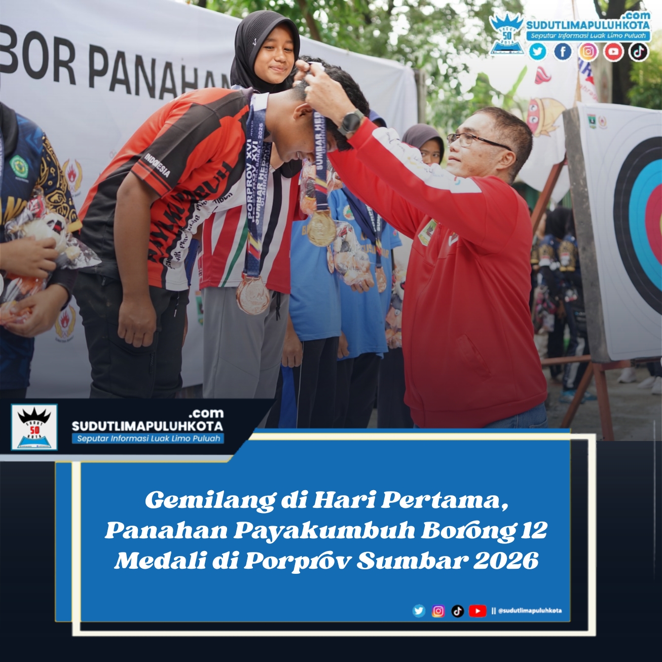 Gemilang di Hari Pertama, Panahan Payakumbuh Borong 12 Medali di Porprov Sumbar 2026
