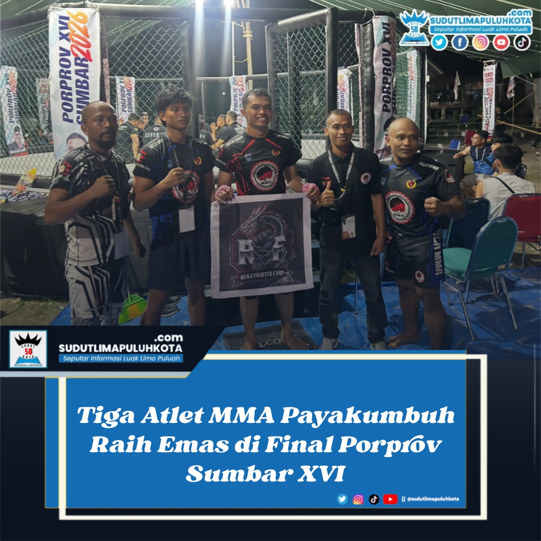 Tiga Atlet MMA Payakumbuh Raih Emas di Final Porprov Sumbar XVI