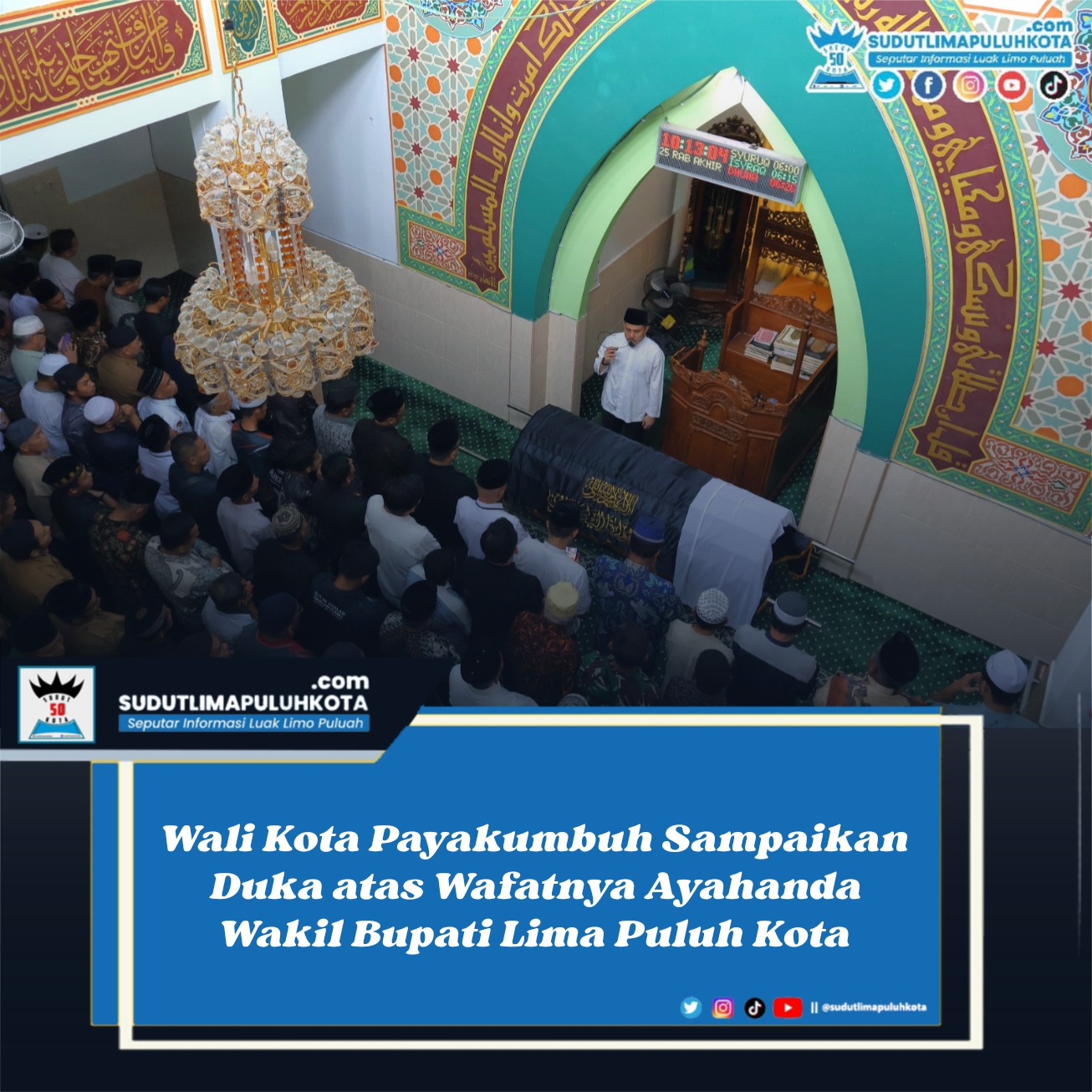 Wali Kota Payakumbuh Sampaikan Duka atas Wafatnya Ayahanda Wakil Bupati Lima Puluh Kota